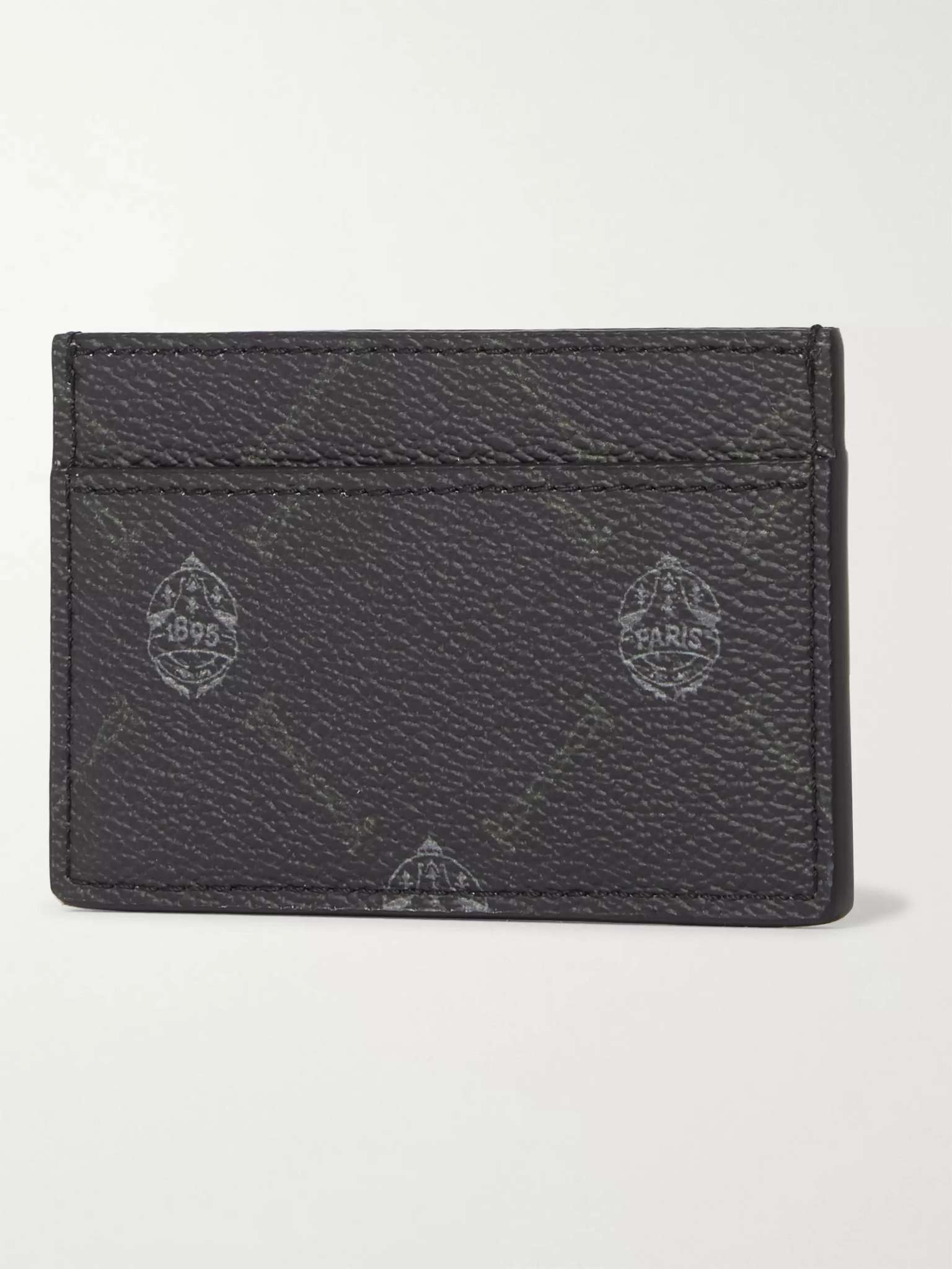 Signature Logo-Print Canvas and Leather Cardholder - 3