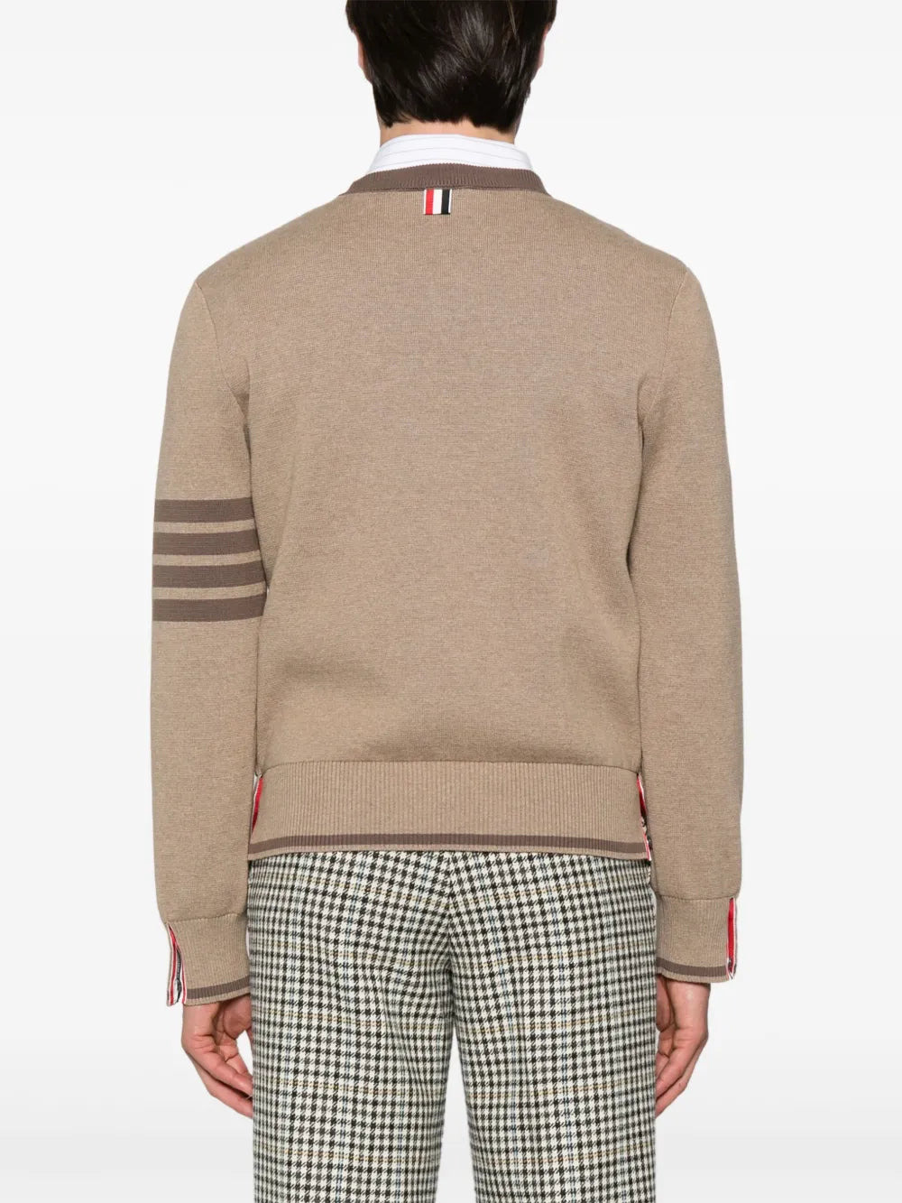 Thom Browne Men 4-Stripe Detail Sweater - 4