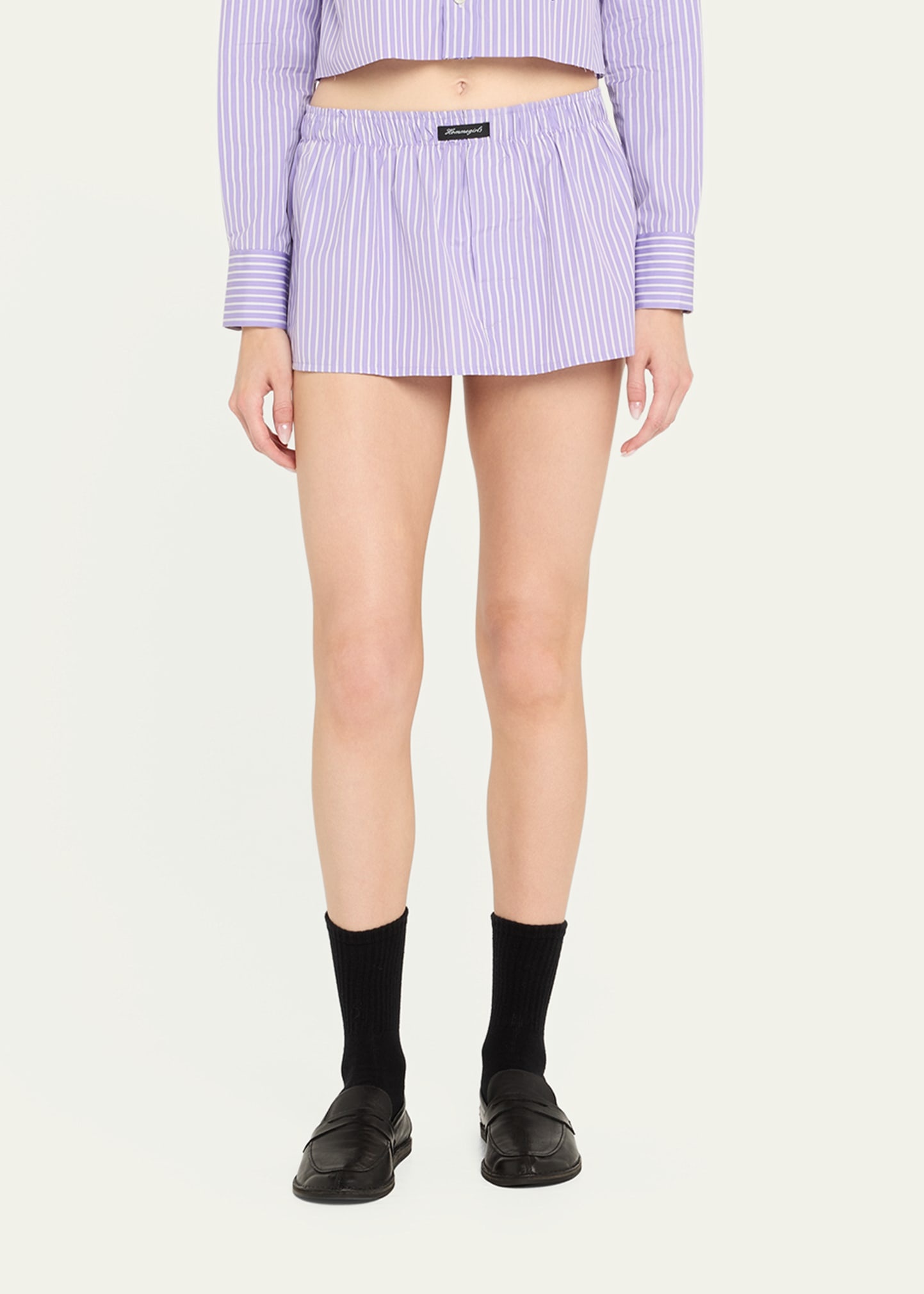 Striped Mini Boxer Skirt / Bandeau Top - 4