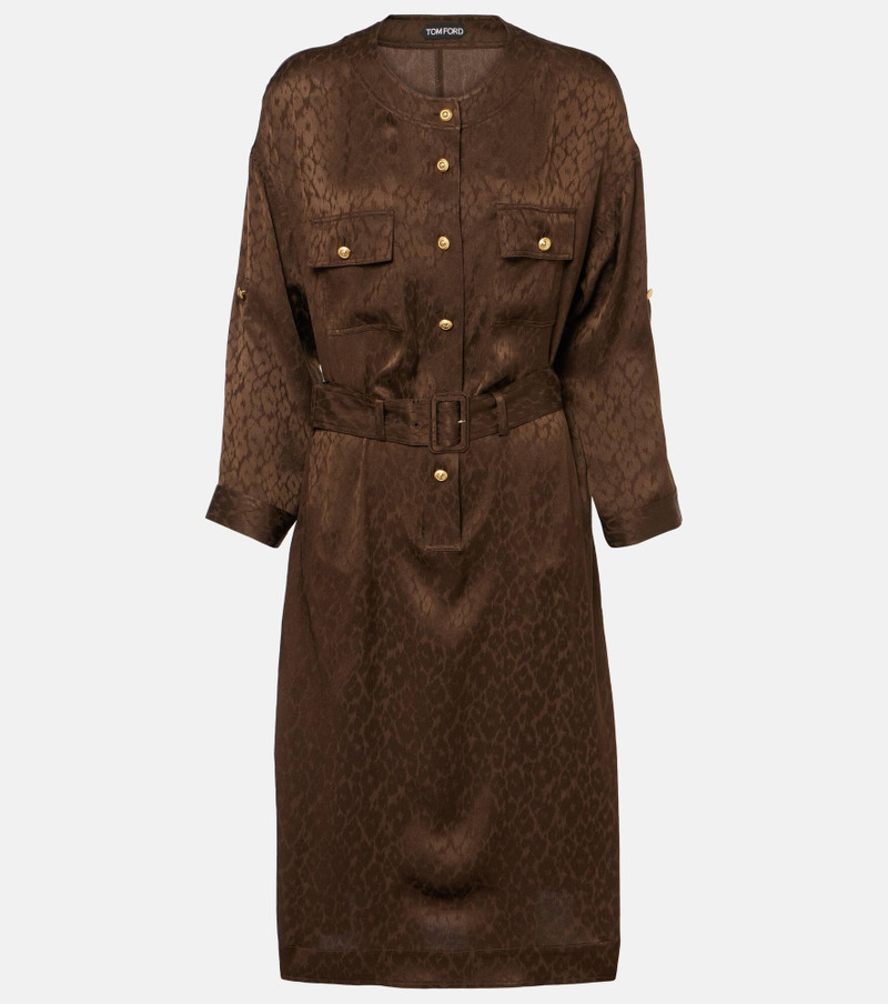 Silk jacquard midi dress 1
