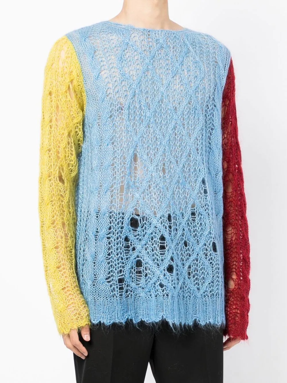 open-knit distressed jumper - 3