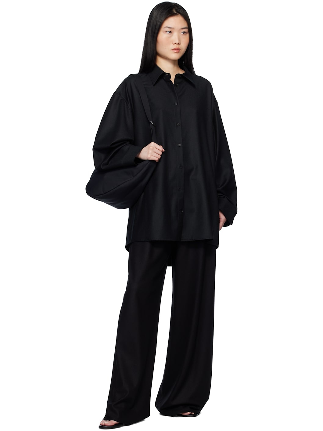 Black Slouchy Banana Pouch - 4