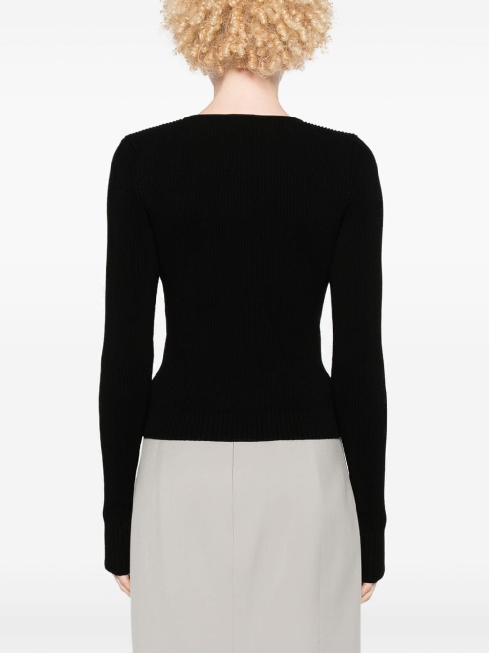 sculpted ribbed T-shirt - 4