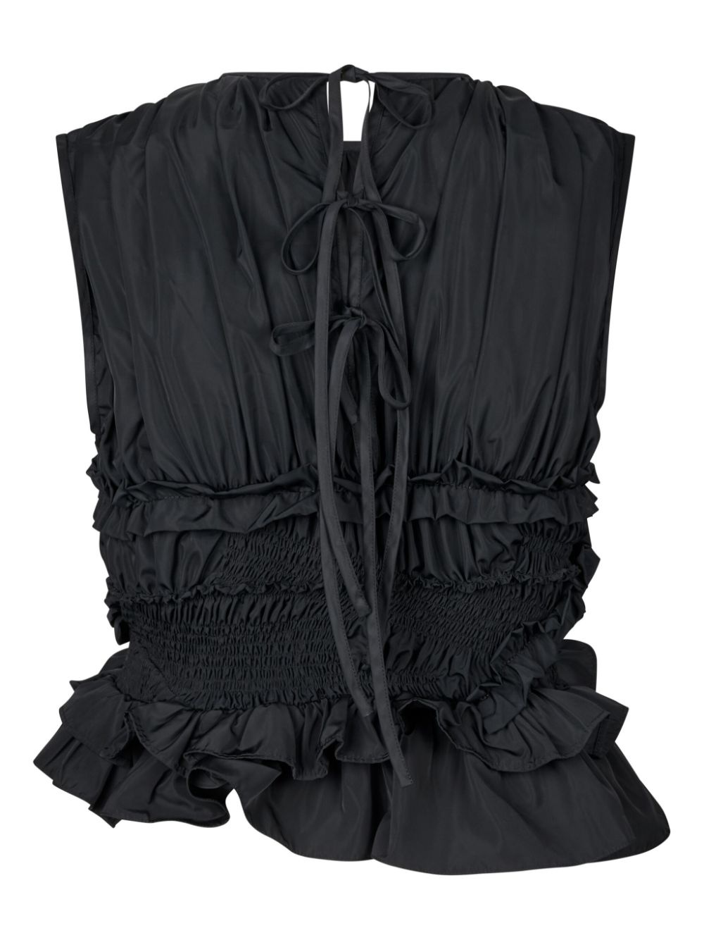 CECILIE BAHNSEN Uphi ruffle-detail sleeveless top | REVERSIBLE