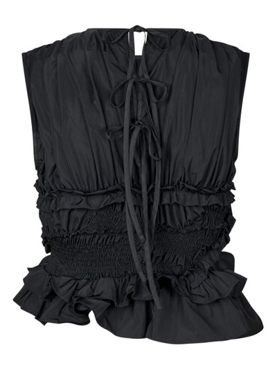 CECILIE BAHNSEN Uphi ruffle-detail sleeveless top outlook