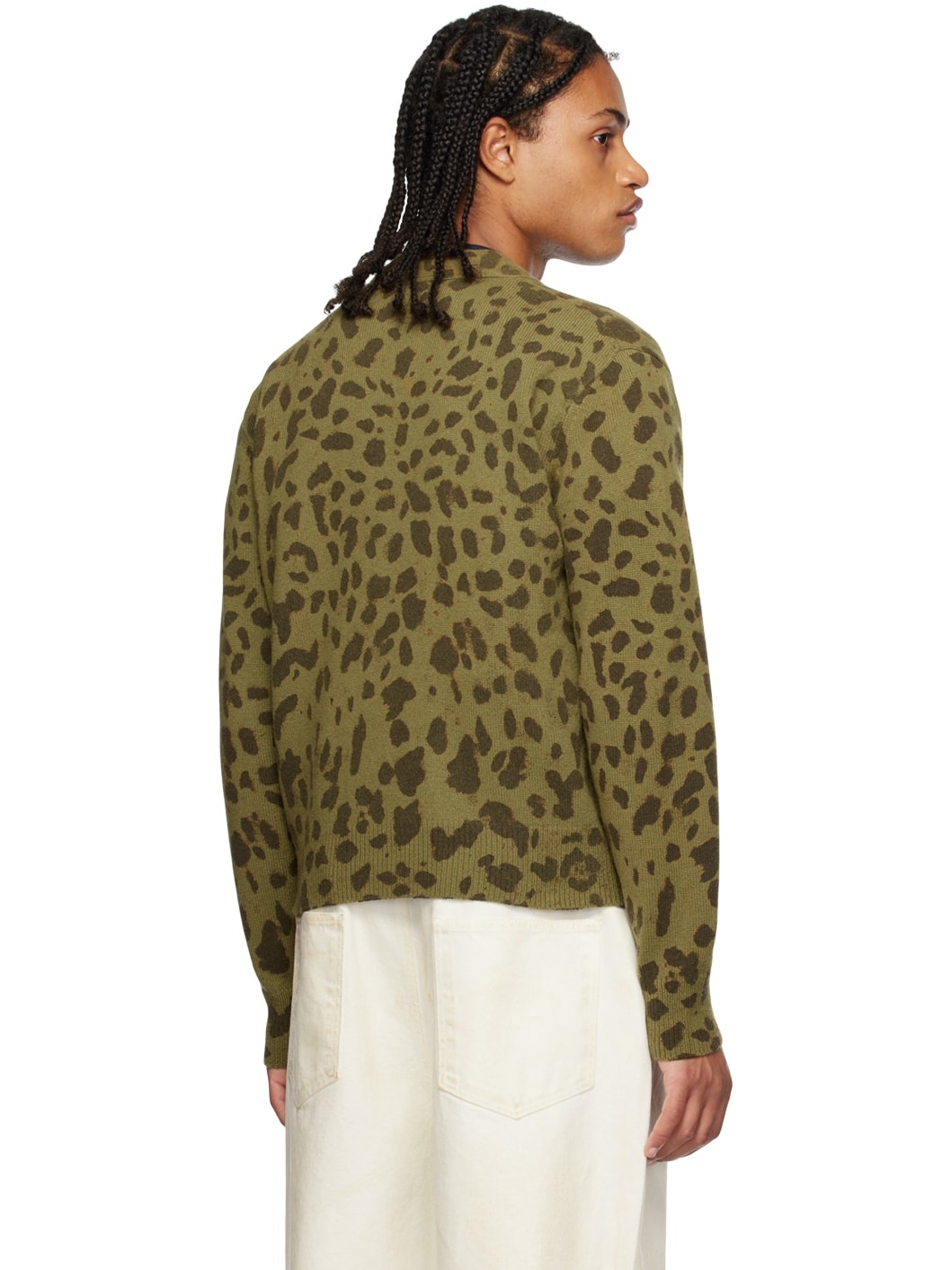Khaki & Brown Leopard Cardigan - 3