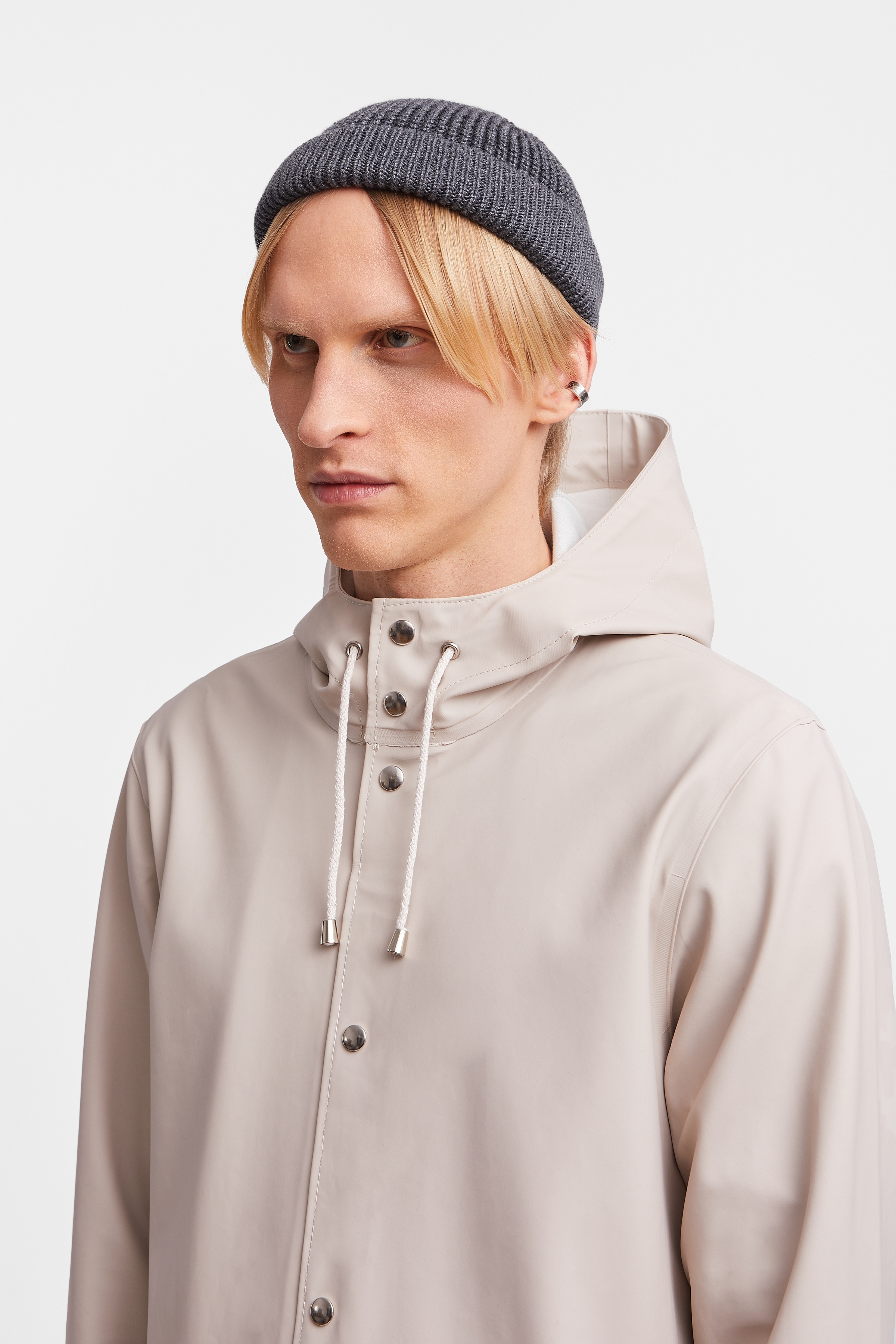 Stockholm Long Print Raincoat Light Sand - 13