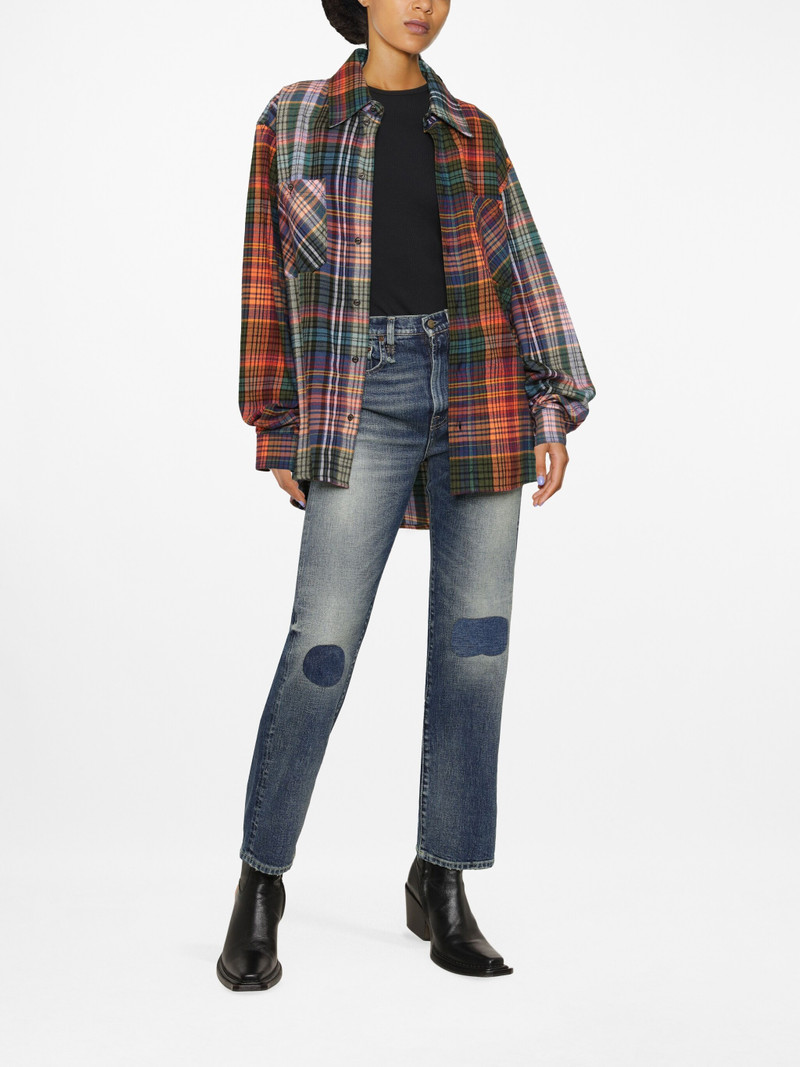 R13 high-waisted slim-cut jeans outlook