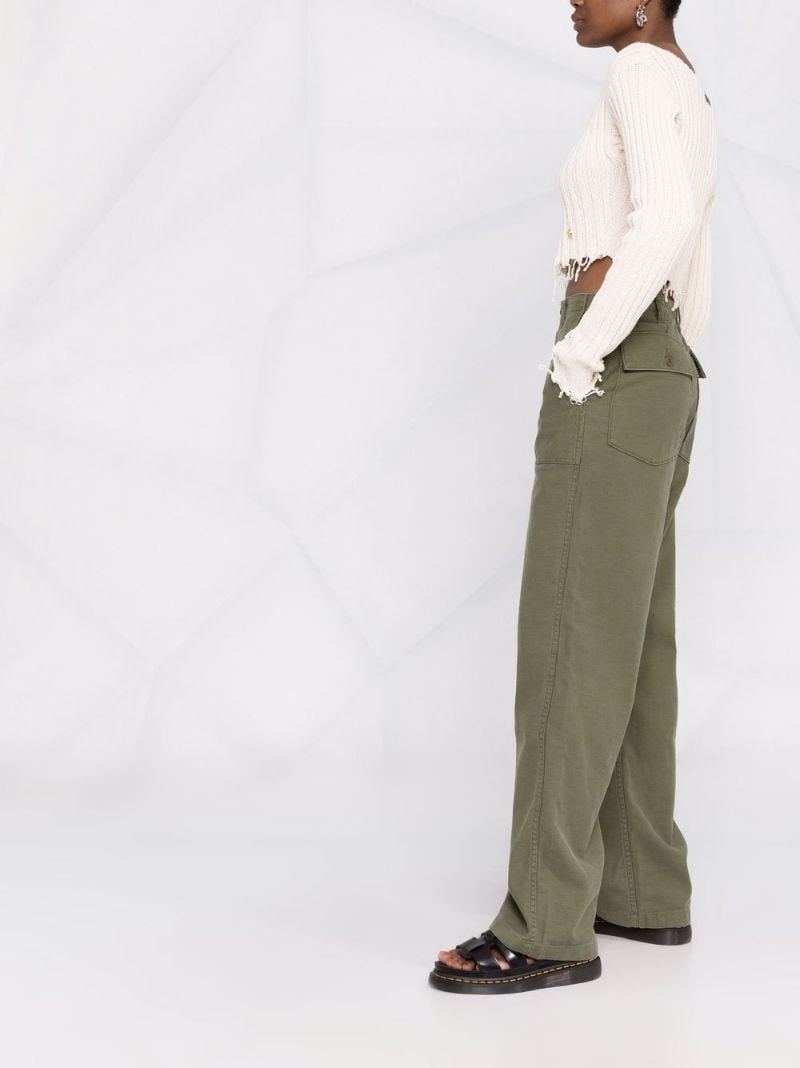 low-rise wide-leg trousers - 6