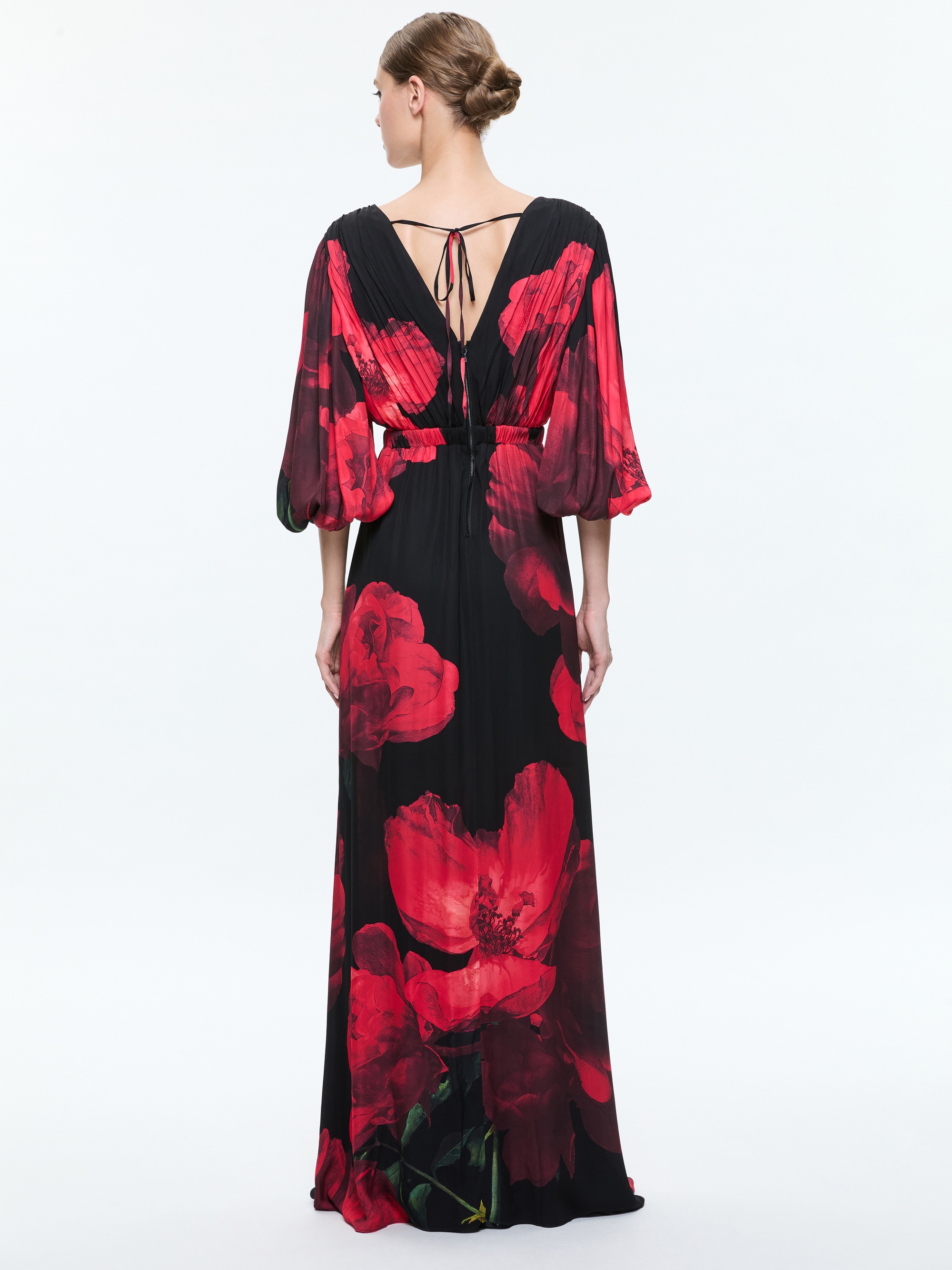 CLARISSA DEEP V GODET MAXI DRESS - 4