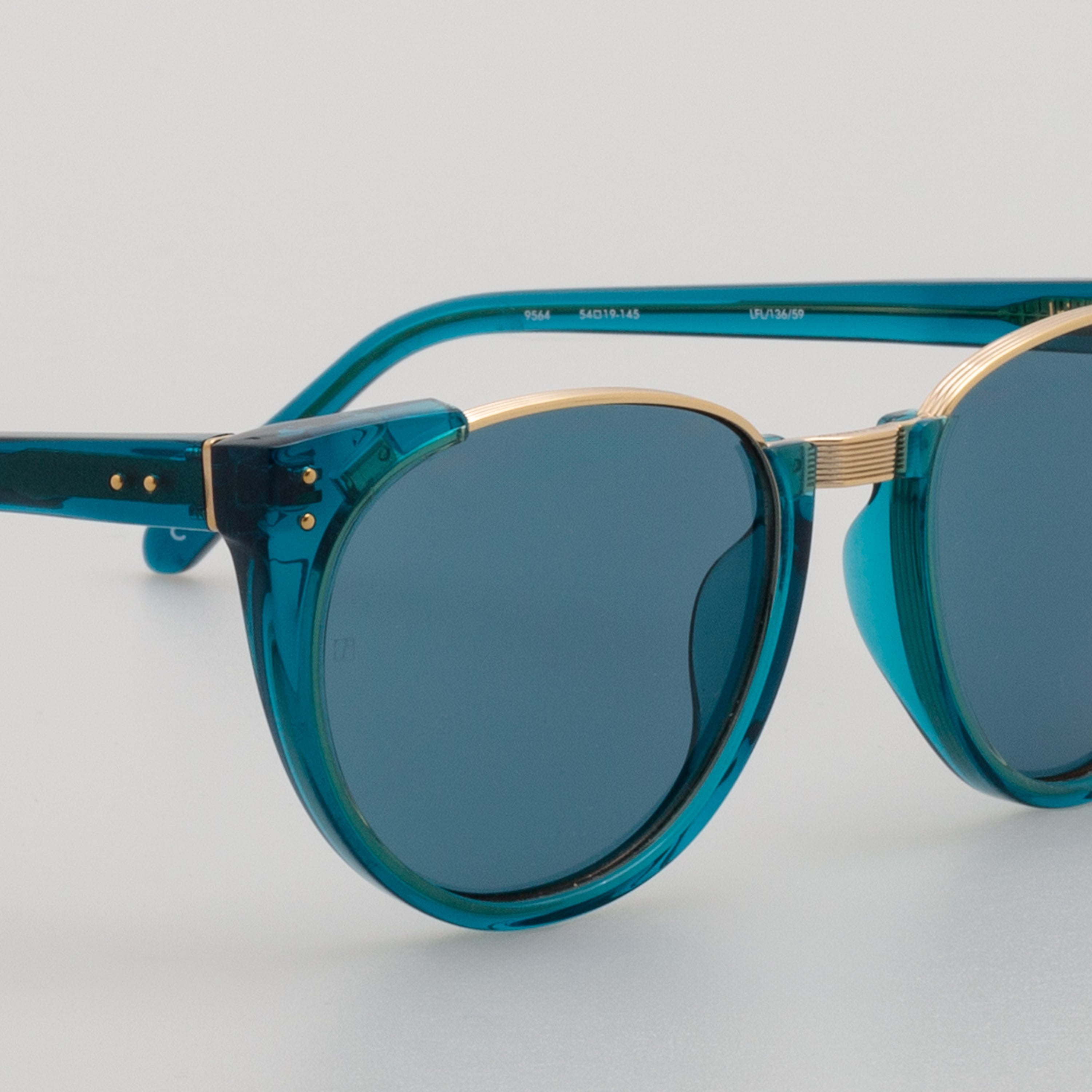 Linda Farrow Iris Oval Sunglasses In Blue - NWT Introducing the Linda Farrow Iris Oval Sunglasses in Black  main image 4