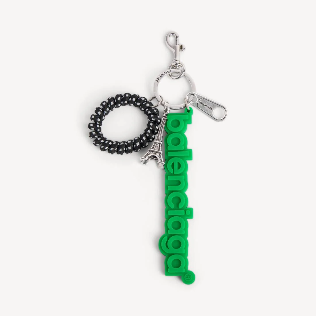 Men's Balenciaga Logo Keychain/charm in Green - 1