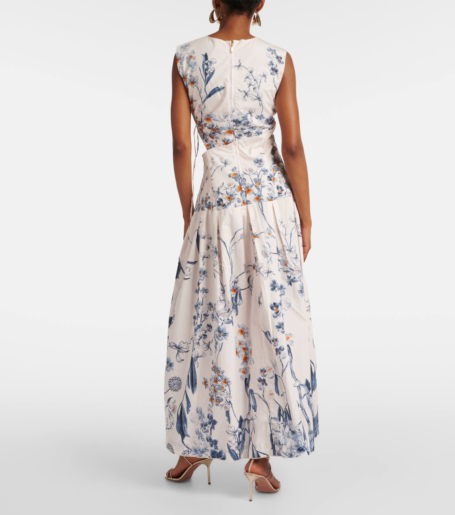 Otono Petalo cotton poplin midi dress - 3