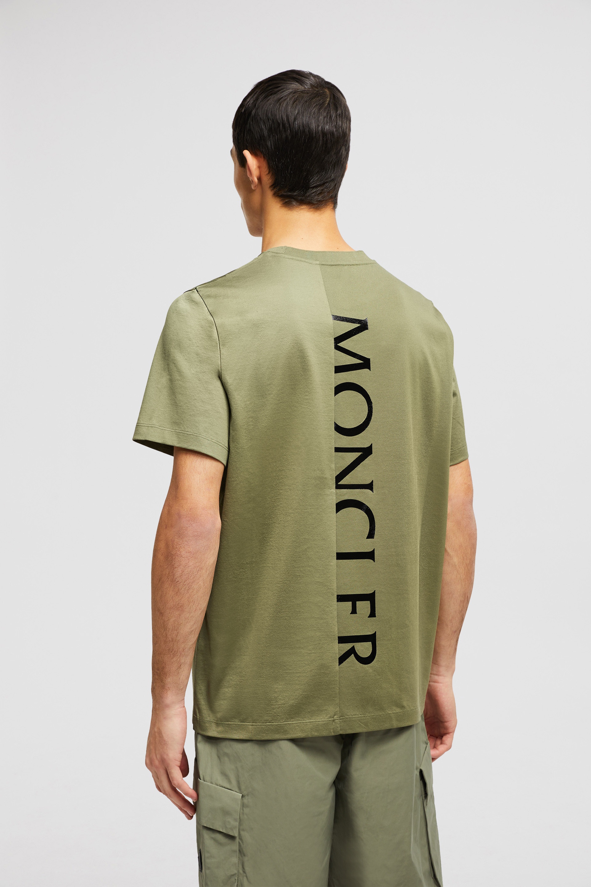 Vertical Back Logo Cotton T-Shirt - 5