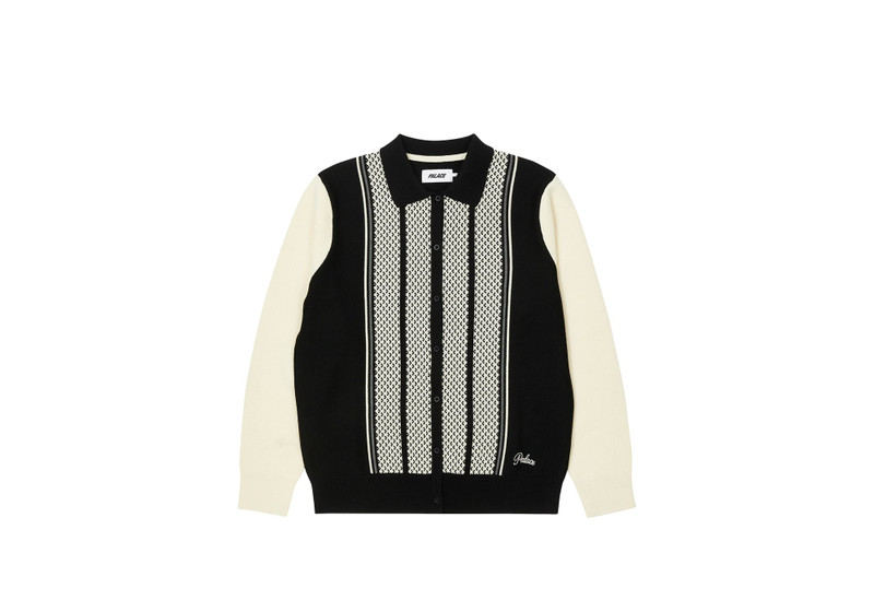 PALACE LONDON KNITTED POLO BLACK - 1