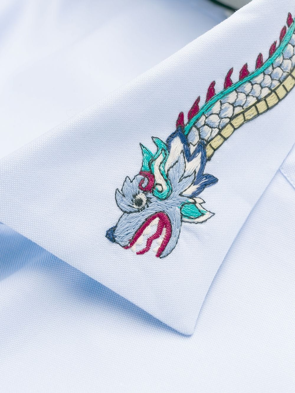 Duke dragon embroidered collar shirt - 6