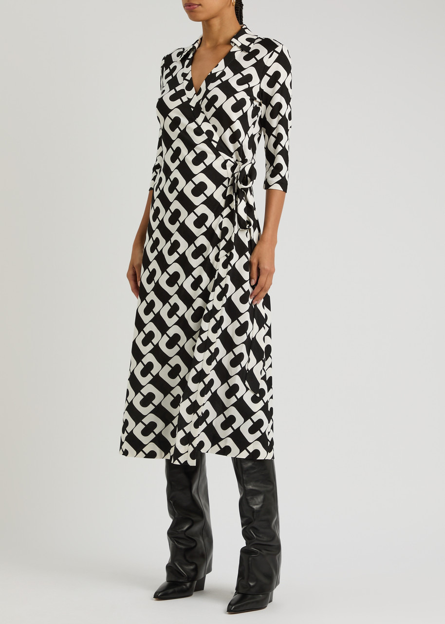 Diane Von Furstenberg Abigail Printed Silk Midi Wrap Dress - 2