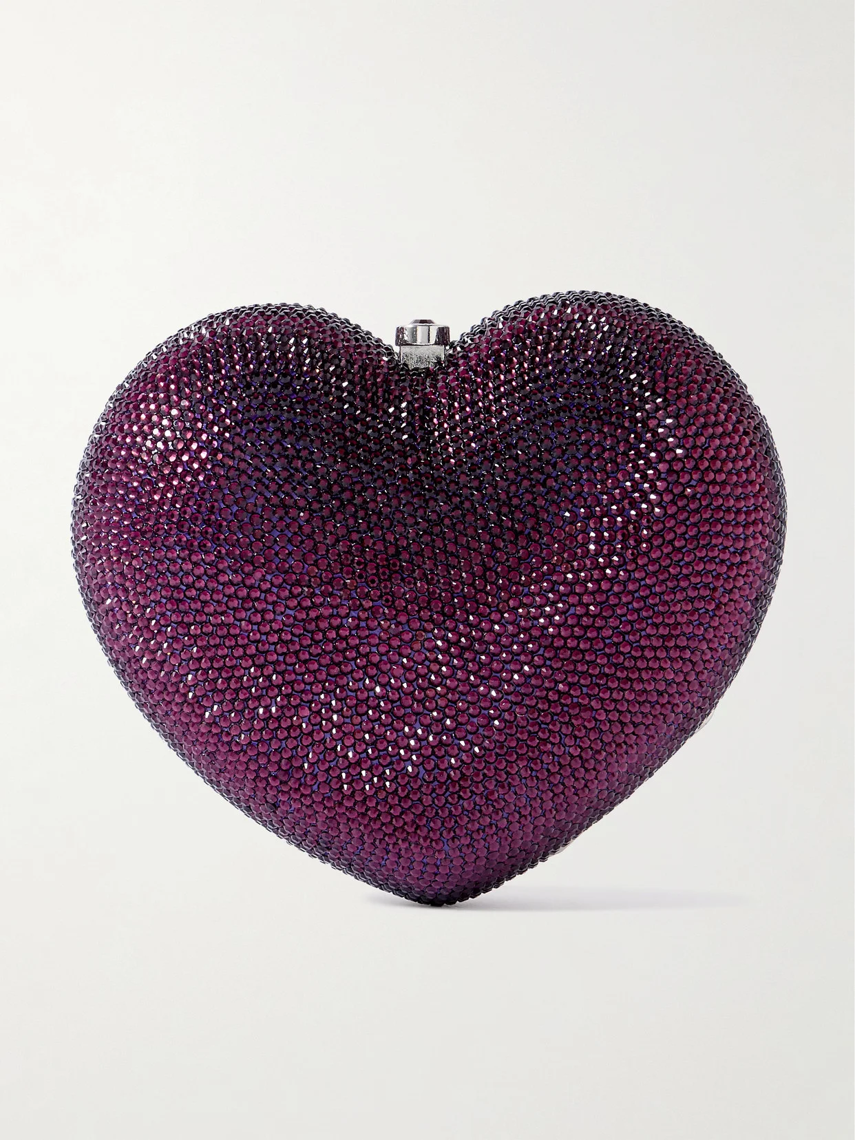 Petit Coeur Crystal-embellished Silver-tone Clutch - 1