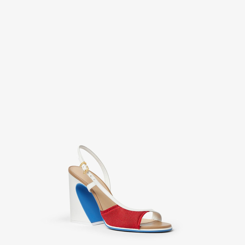 Fendi Arco White leather high-heeled sandals 2