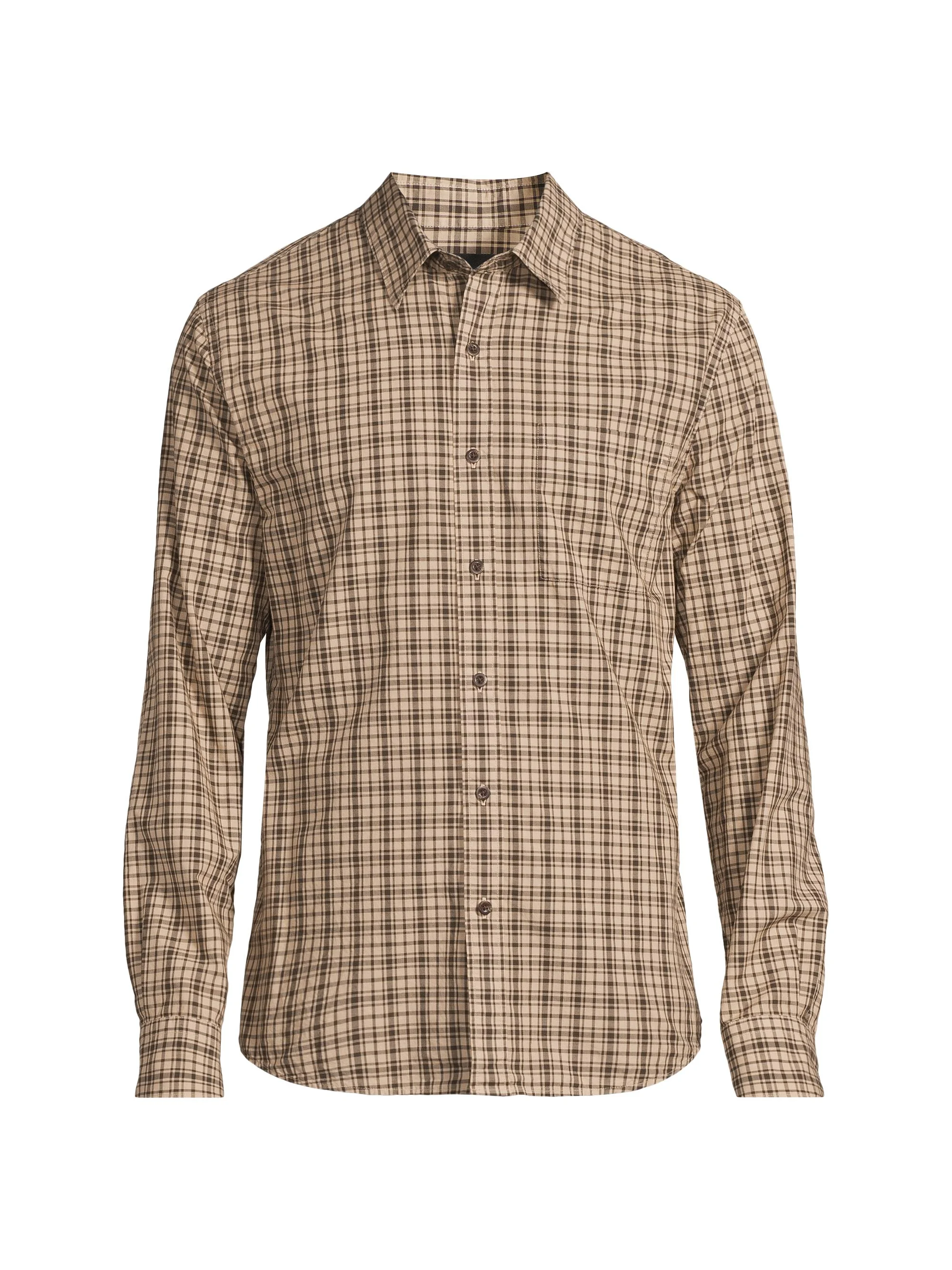 Men's Great Falls Plaid Cotton Shirt - River Sand - 1