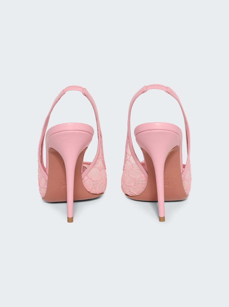 Amina Muaddi Anok Lace Slingback Pump Baby Pink outlook