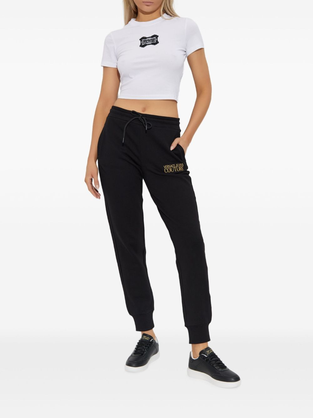 embroidered logo top - 2