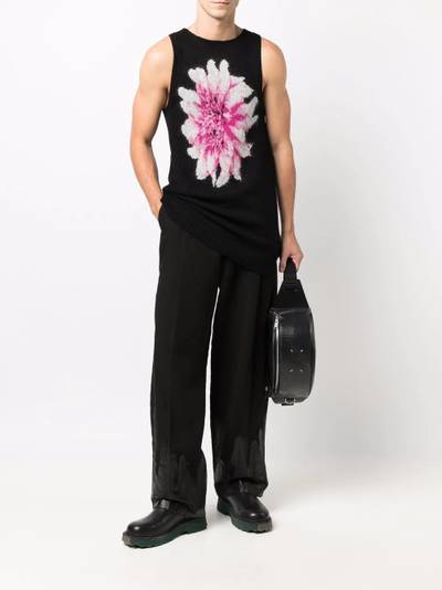 Yohji Yamamoto floral sleeveless knit tank outlook