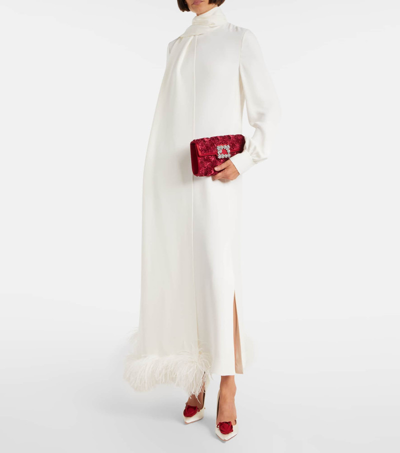 Roger Vivier Envelope embellished satin clutch outlook