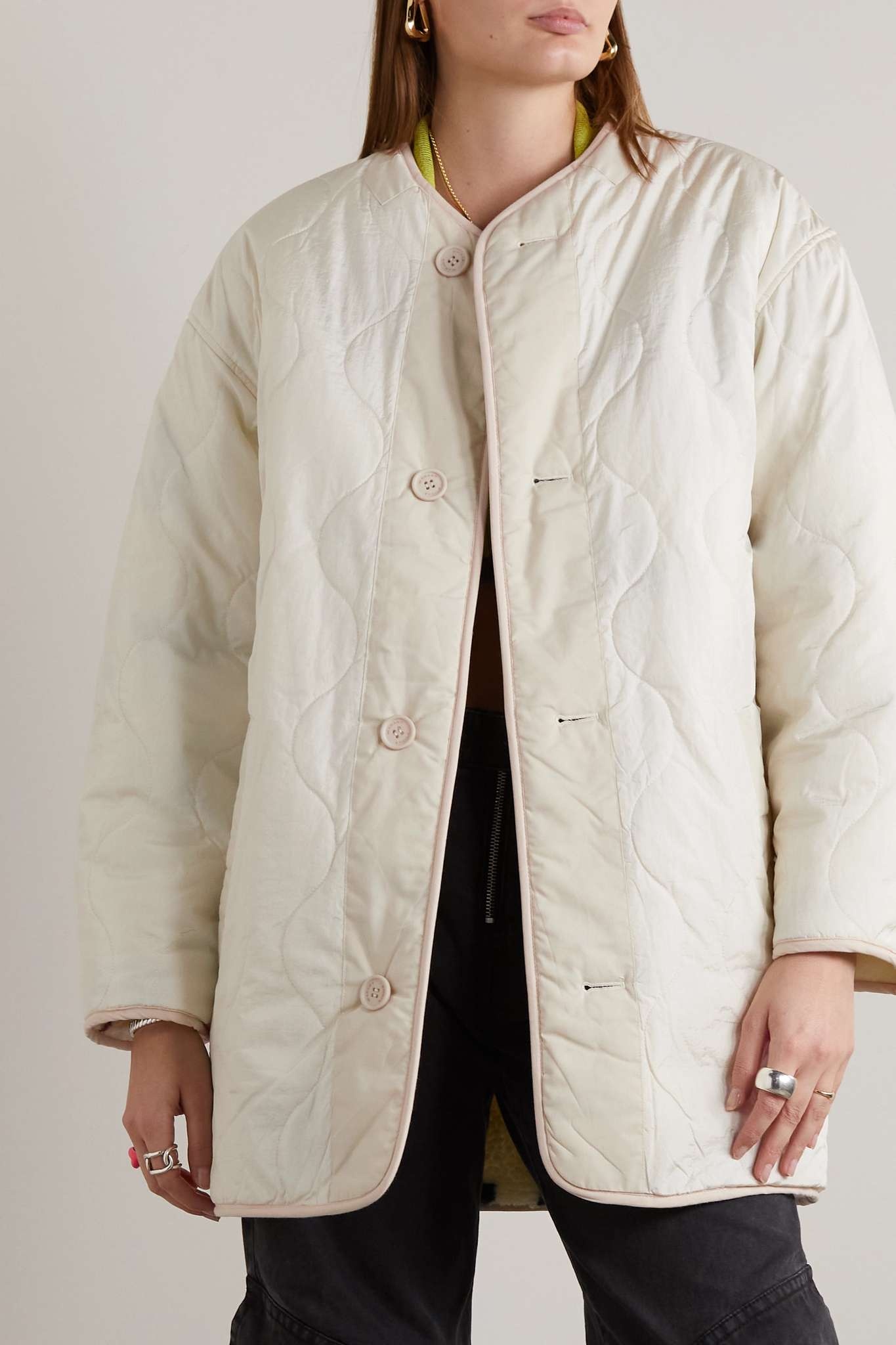 Himemma reversible jacquard-fleece and shell jacket - 6