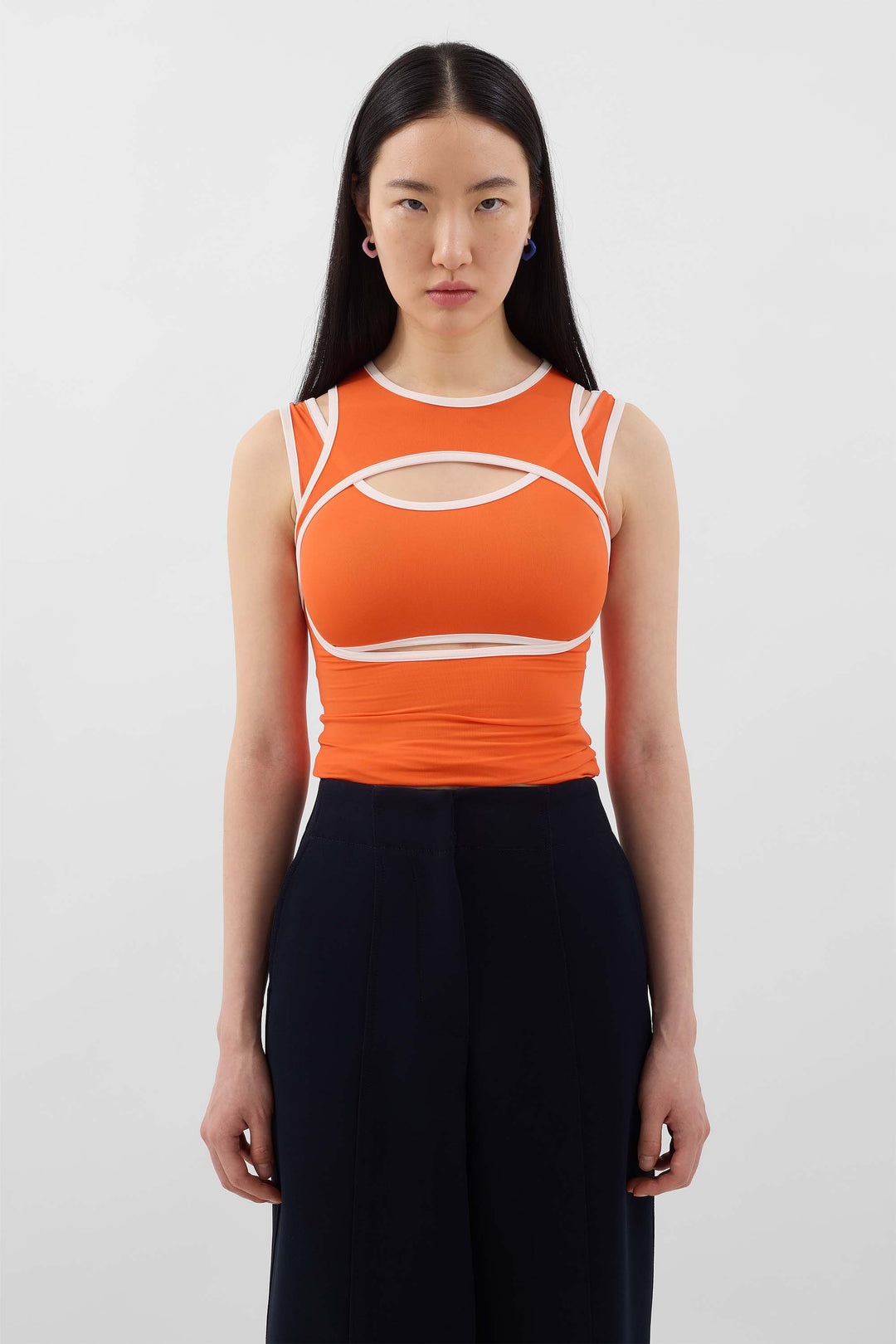 SUPER STRETCH COMBINED TOP / bright orange - 3