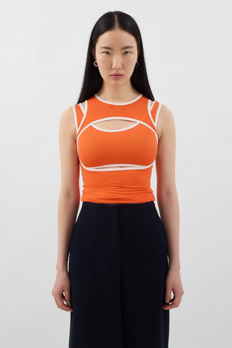 SUPER STRETCH COMBINED TOP / bright orange 3