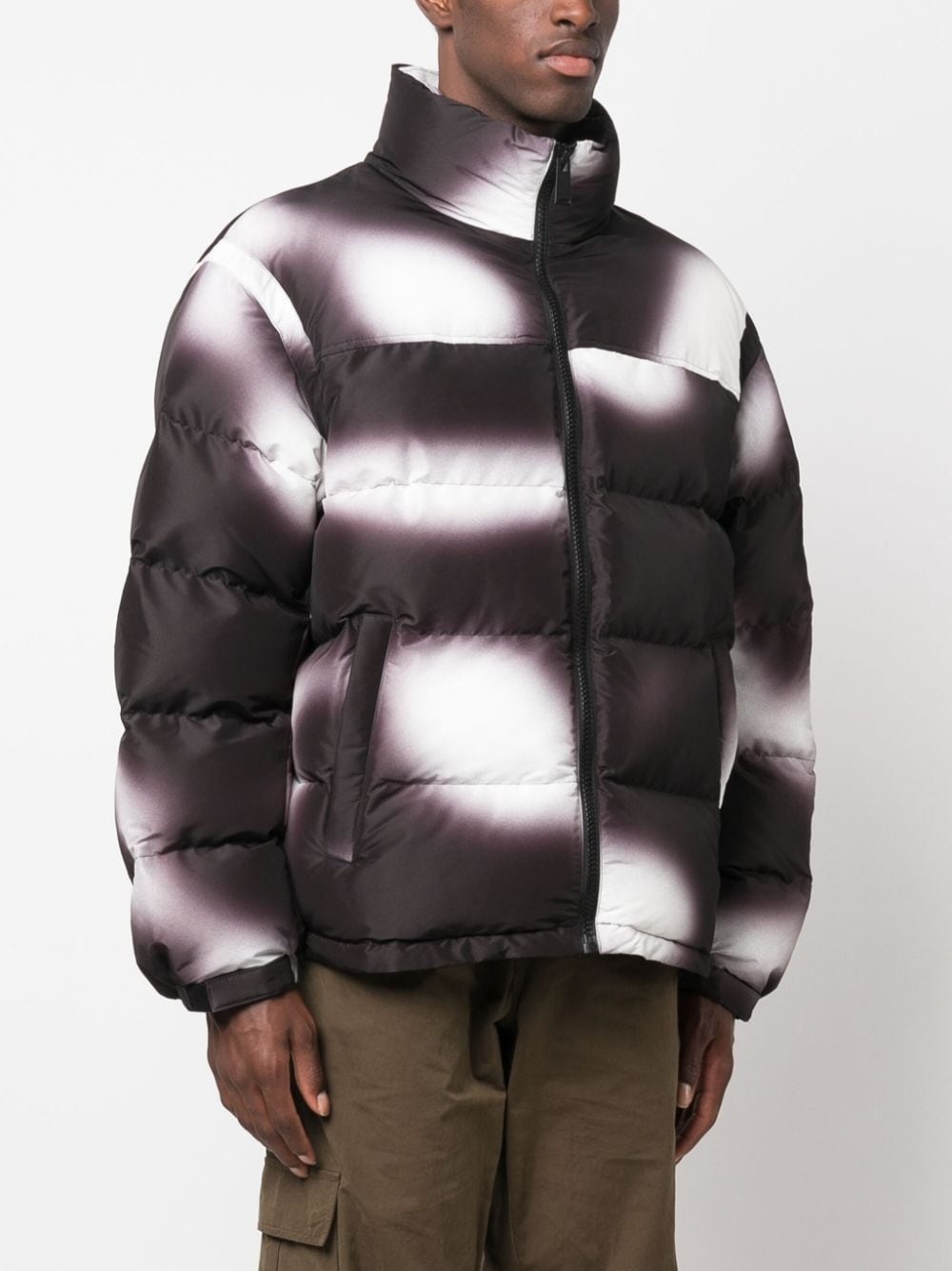 blurred puffer jacket - 3