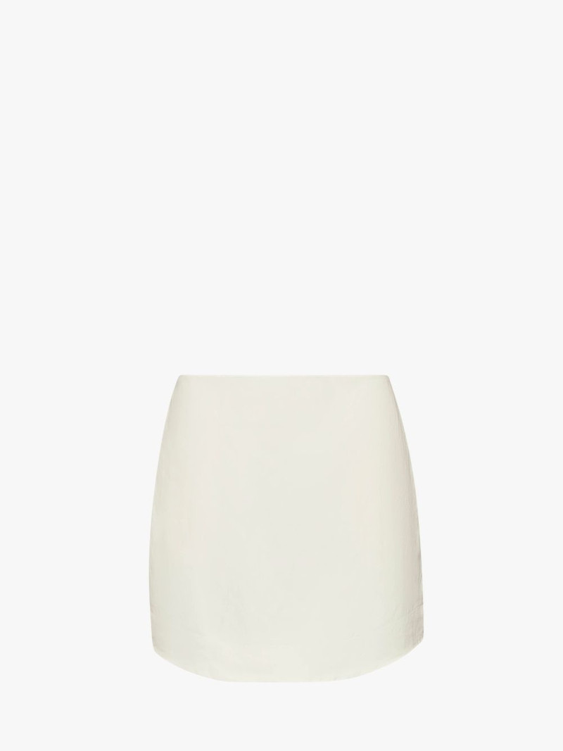 CURVED HEM MINI SKIRT - 1