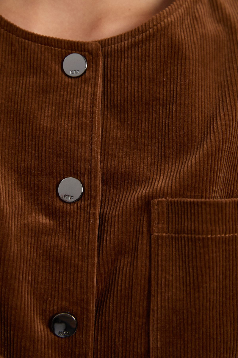Stretch Cord Belted Sleeveless Jacket 3
