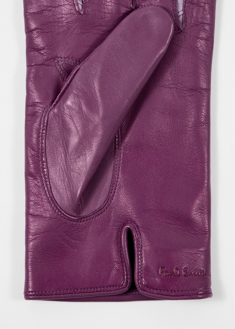 Purple Leather Gloves 3
