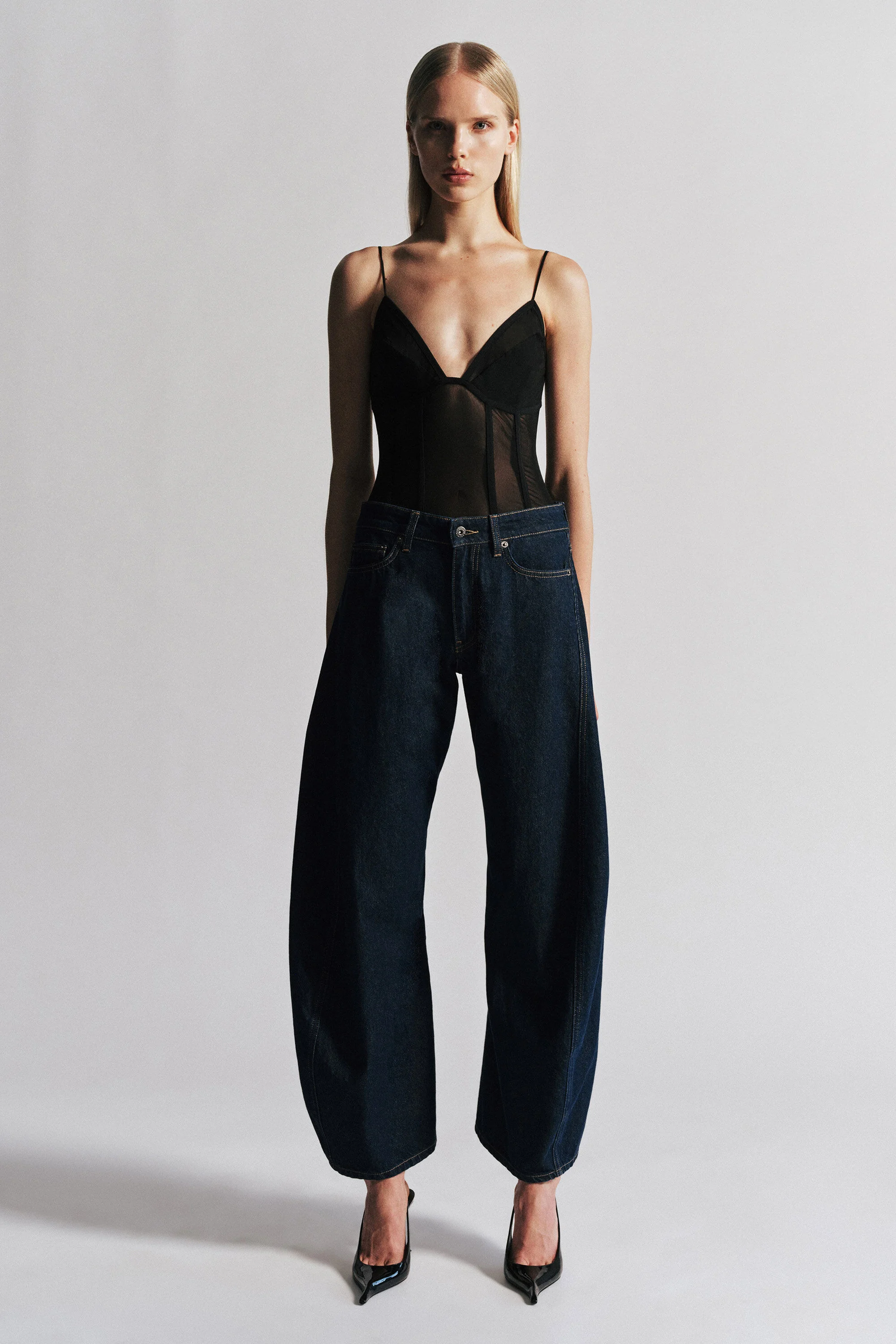 030 Mid Rise Relaxed Fit Jean In Dark Denim - 1