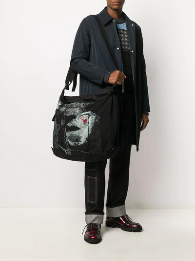 Yohji Yamamoto face print shoulder bag. outlook