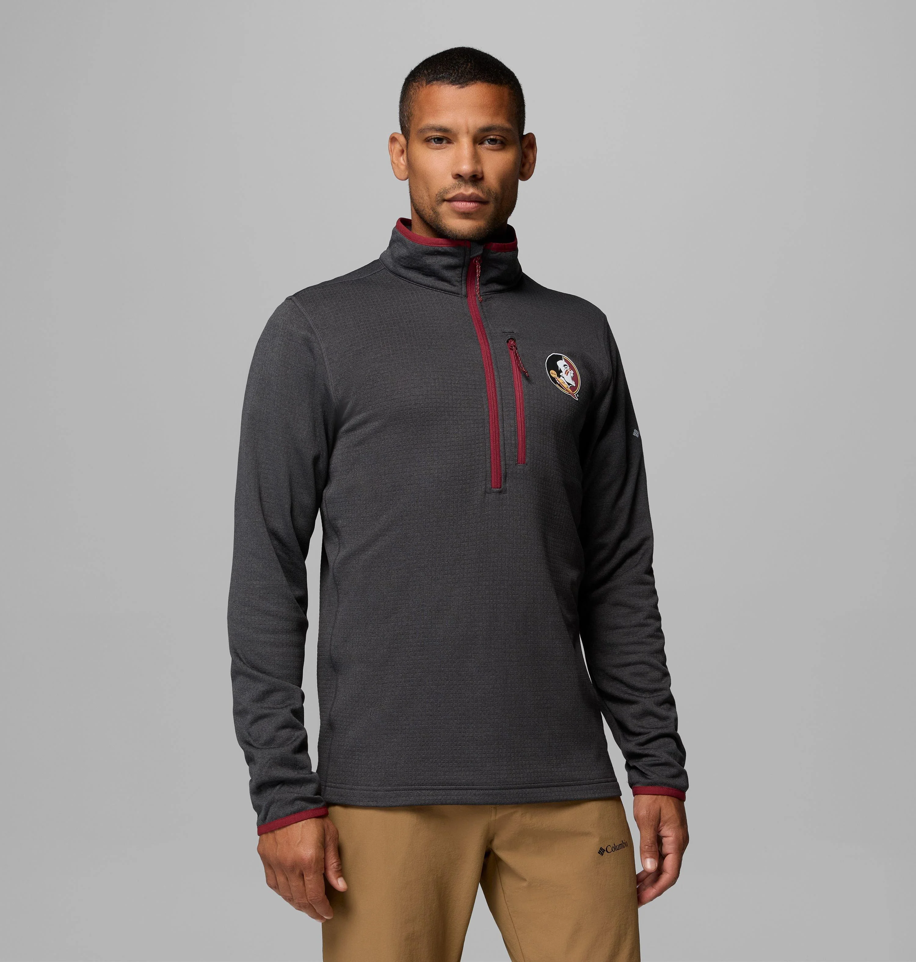 Men's Collegiate Essential Hike Grid Fleece Half Zip - Florida State - 1
