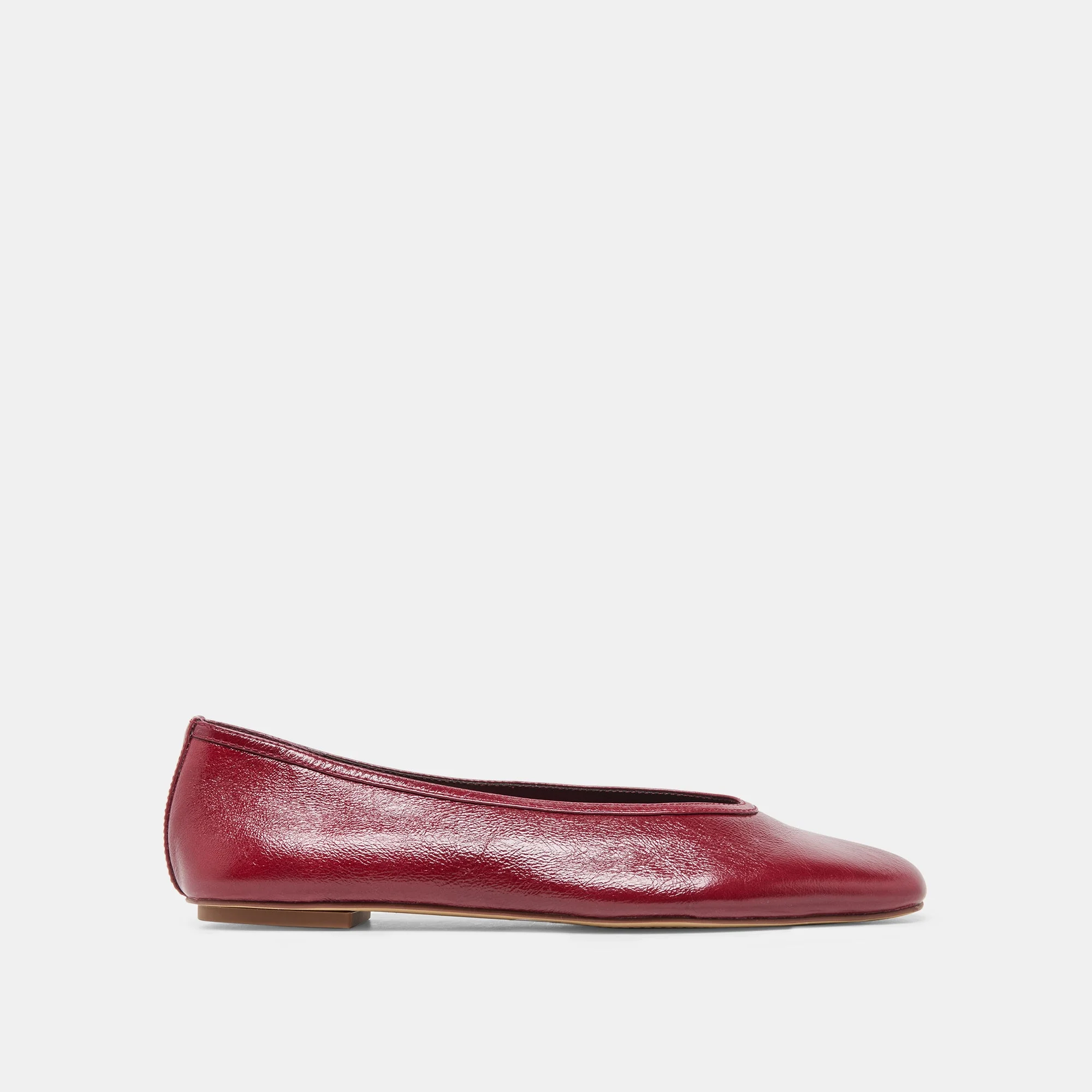CARET BALLET FLATS GARNET LEATHER - 1