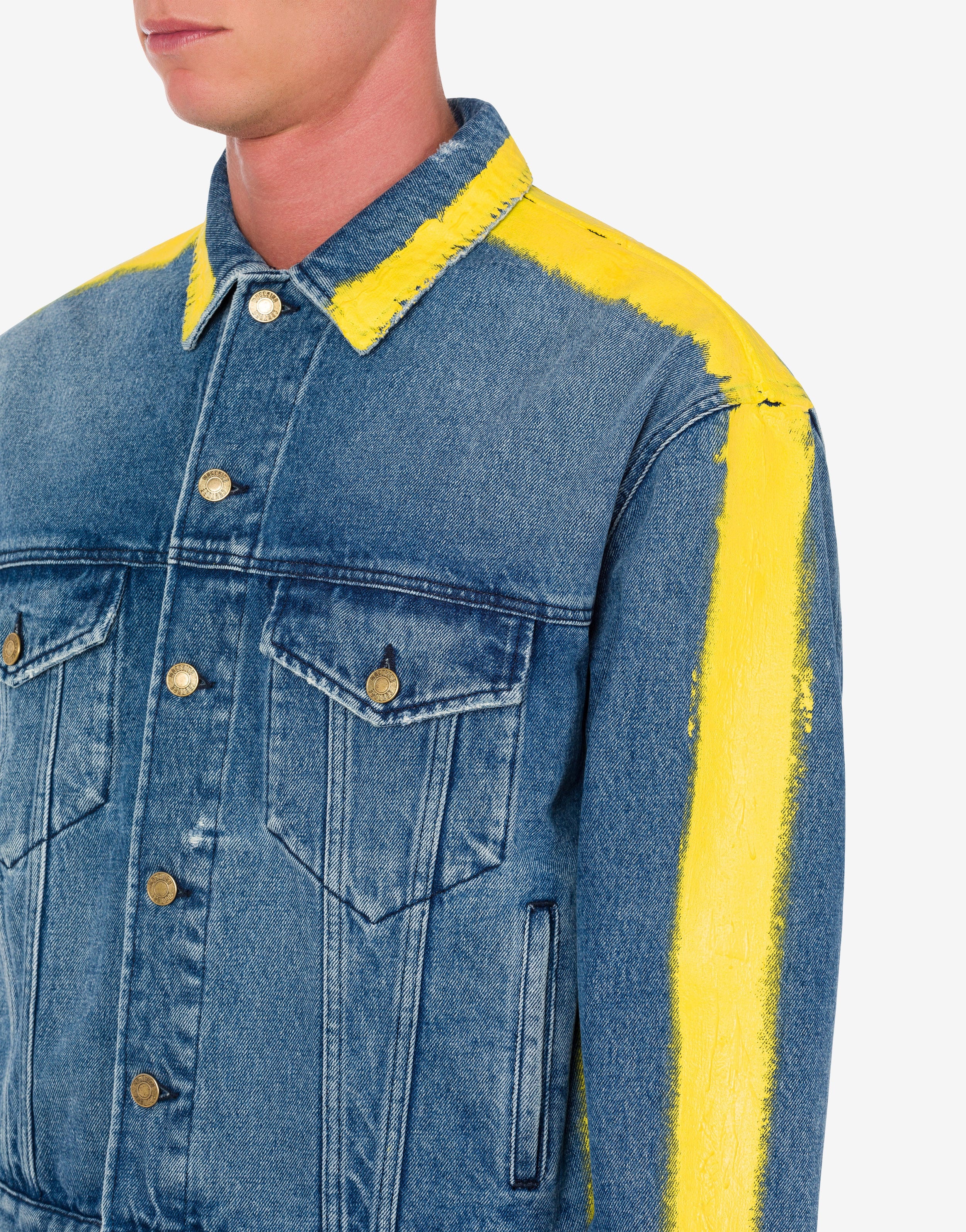 MOSCHINO PAINT DENIM JACKET - 4