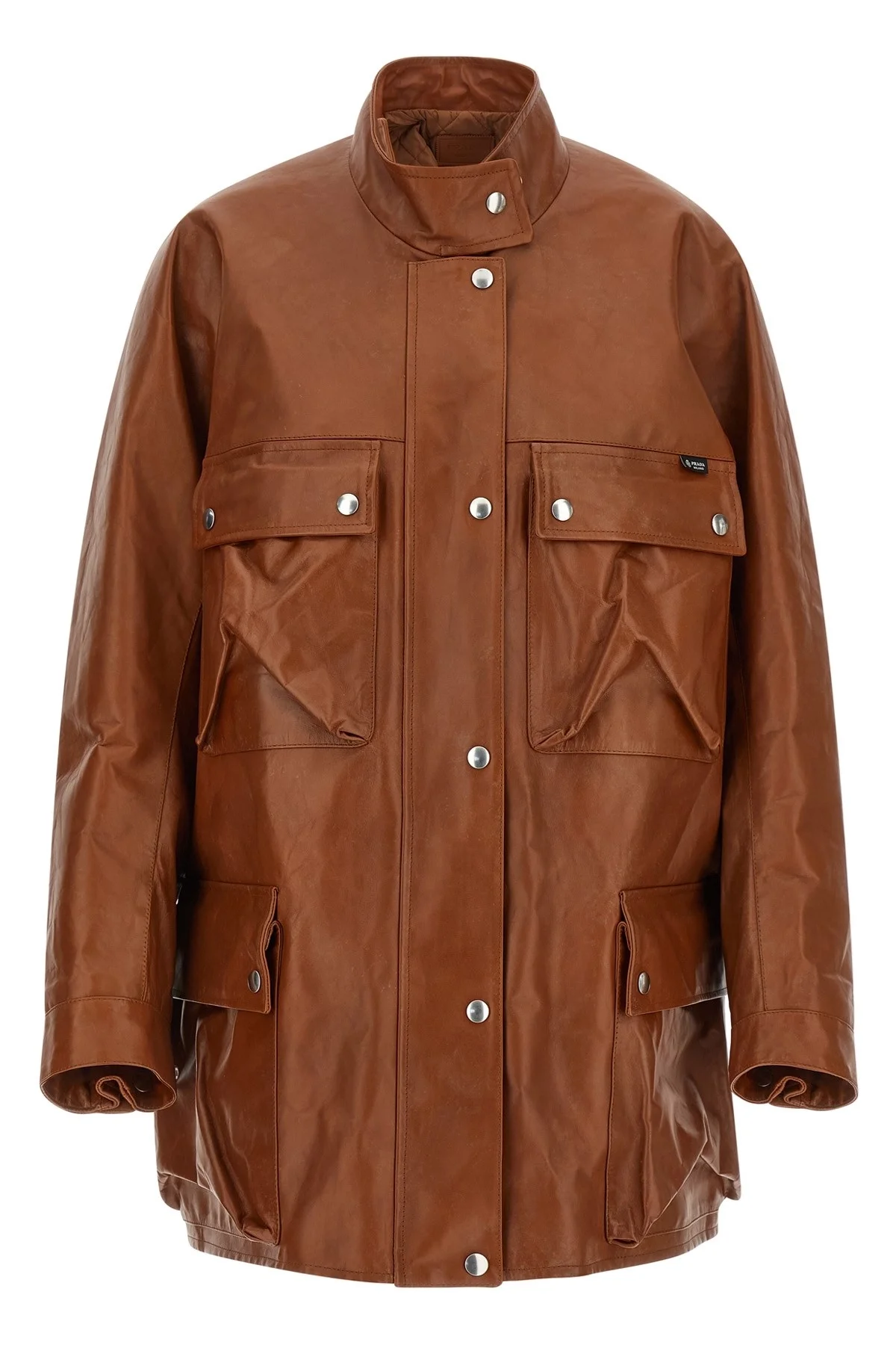 Antiqued leather caban - 1