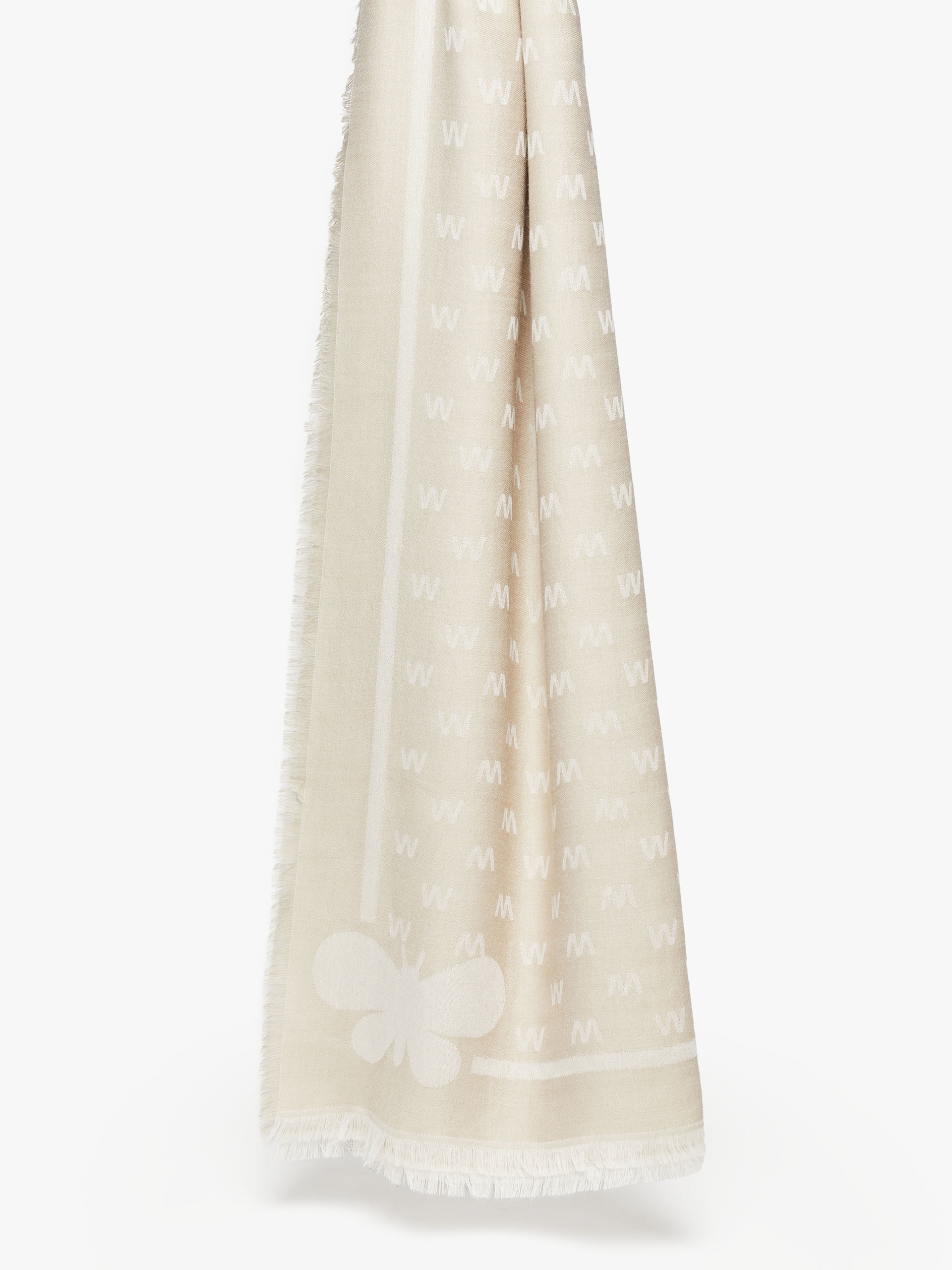DIRE Jacquard-knit viscose and wool shawl - 1