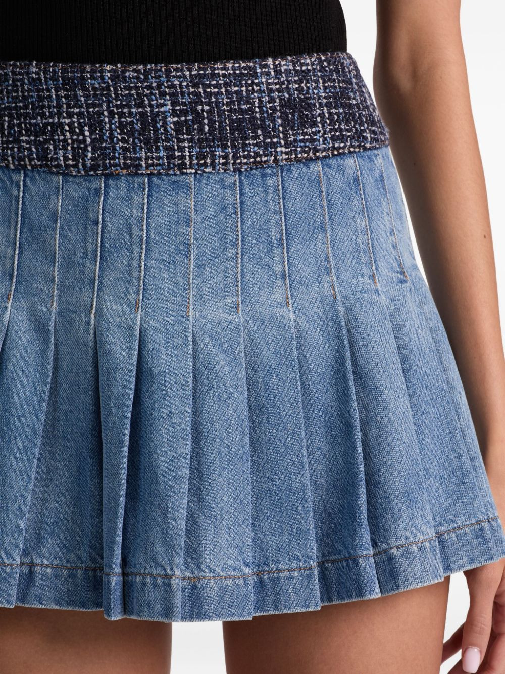 Mera pleated denim skirt - 5