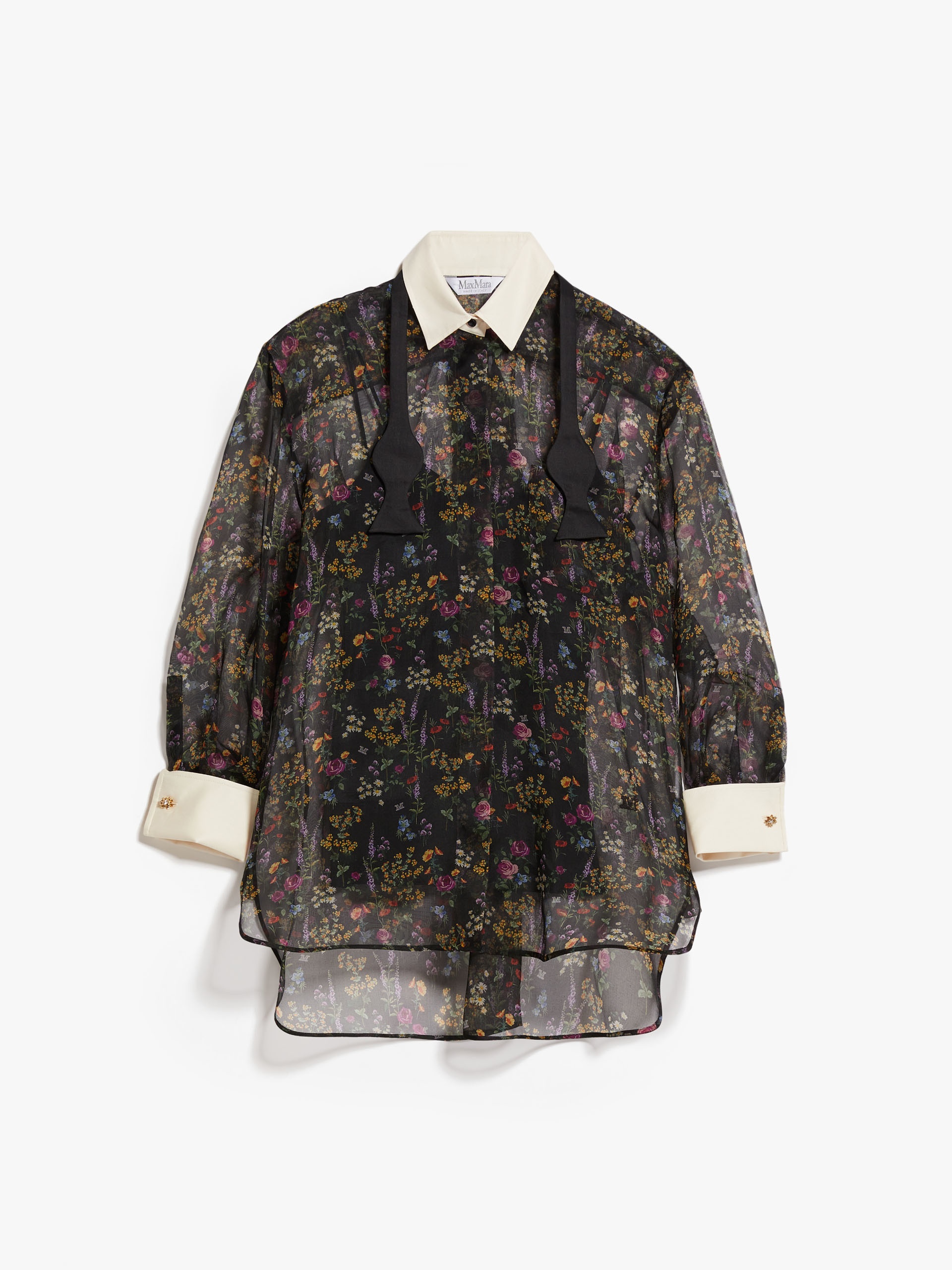 Tシャツ・カットソー Max Mara Studio Printed organza Barnaba shirt Max Mara Studio Derna lace T-shirt for women 2426946031600