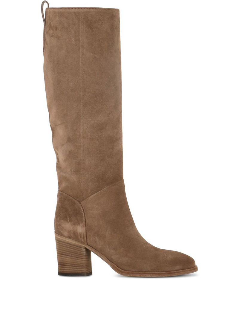 suede block-heel boots 1
