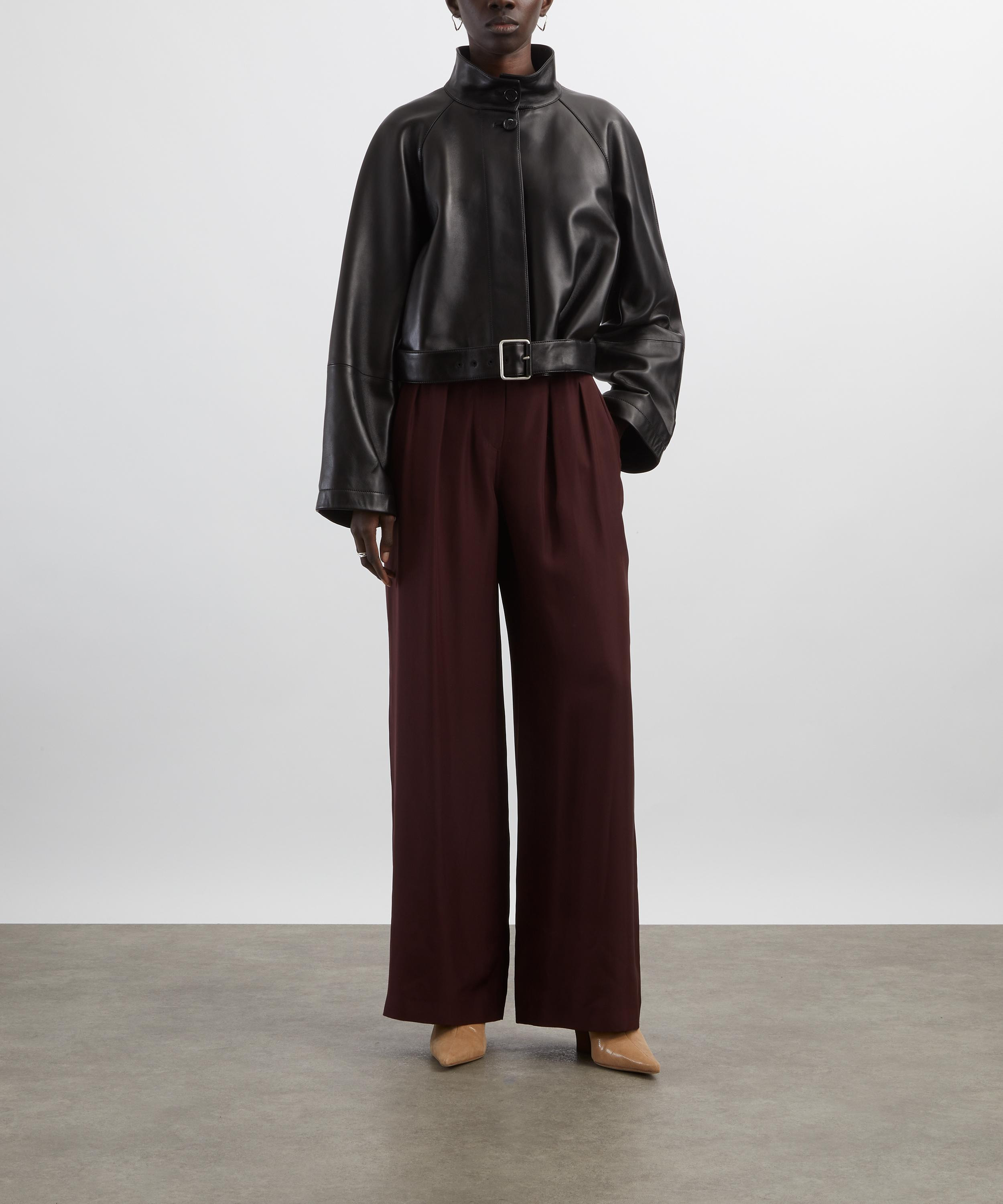 Short Nappa Lambskin Trench Jacket - 2