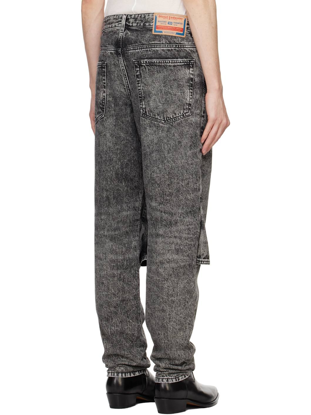 Black Regular D-Malon Jeans - 3