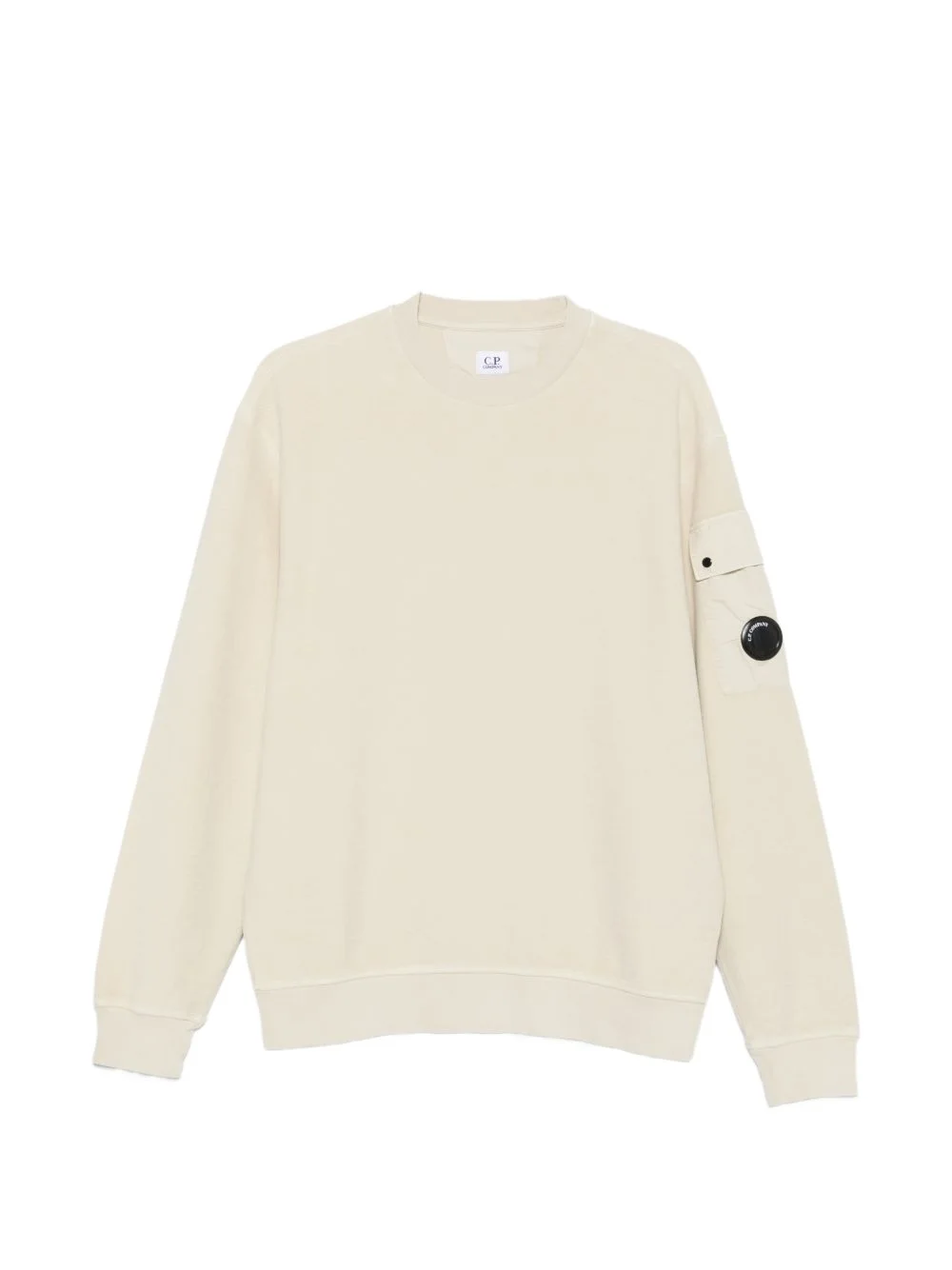 Lens-detail sleeve-pocket sweatshirt - 1