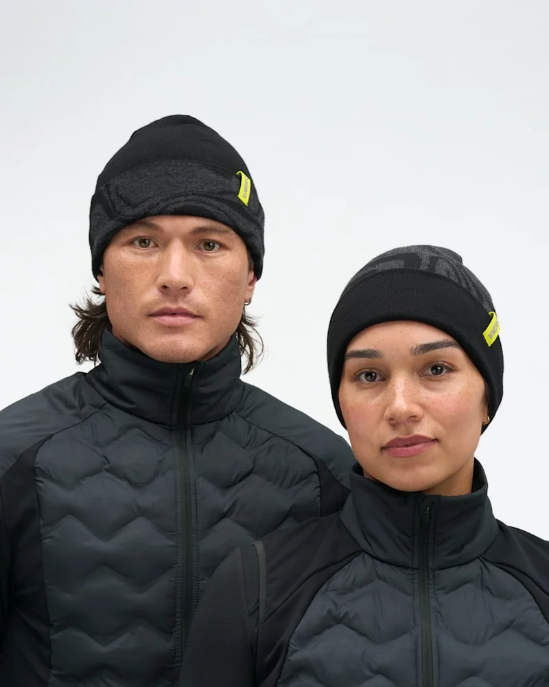 Winter Beanie Hiking Shoes in Black - 1