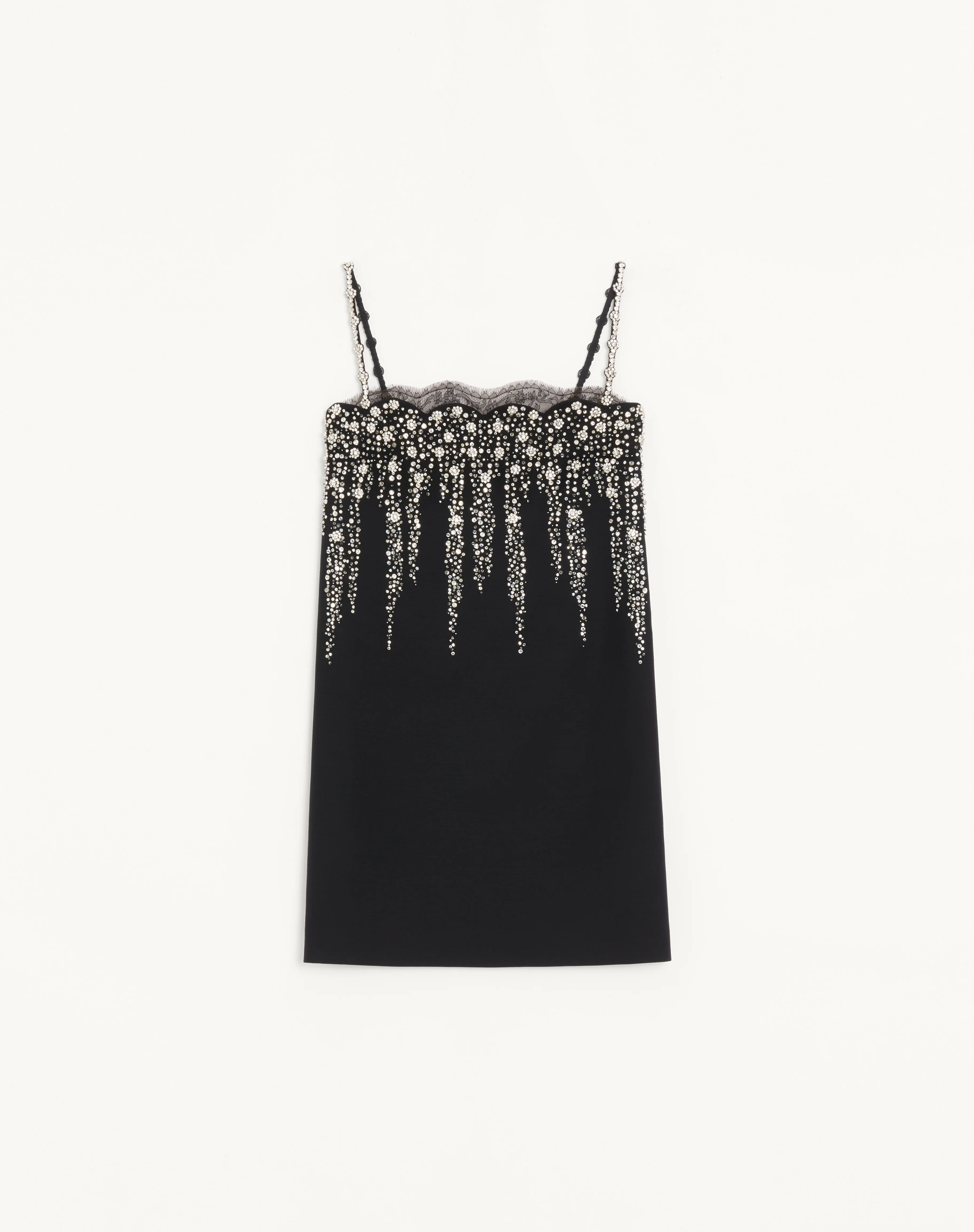 EMBROIDERED CREPE COUTURE SHORT DRESS - 1